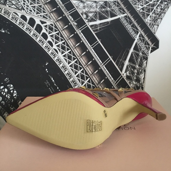 BCBGeneration Darron Rockstud Pumps - Size 6, Fuschia - Picture 5 of 5